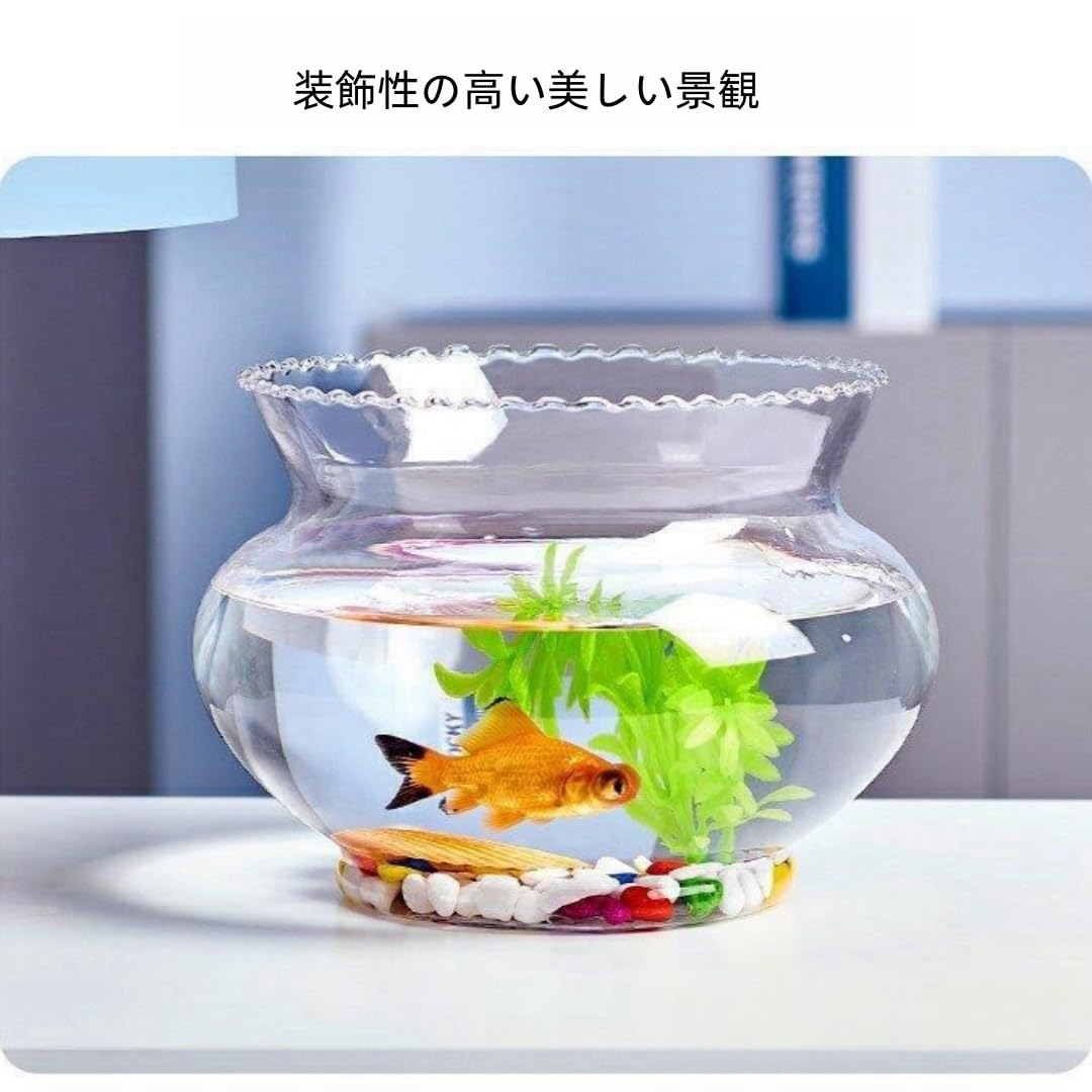 Amazon.co.jp: 金魚鉢 水槽 透明 金魚鉢 おしゃれ 金魚鉢 ガラス 金魚